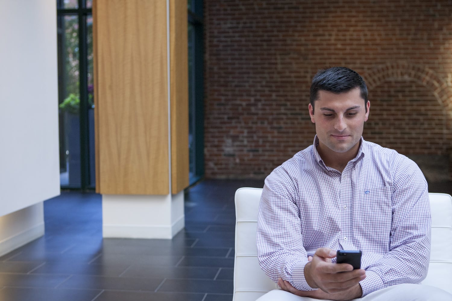 Professional with smartphone
